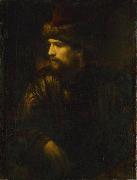 Willem Drost Portrait of a man in a red kolpak. Sweden oil painting artist